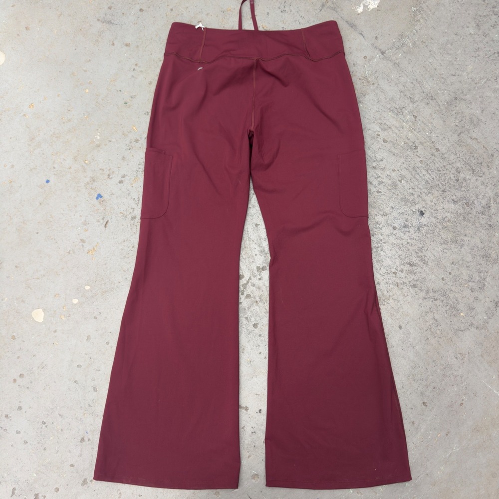 FIGS Seville Flare Scrub legging Burgundy Maroon Flare Scrub Pants 2XL NEW - Picture 6 of 7